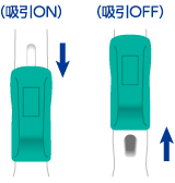 手元のスイッチで吸引オン・オフ簡単切替